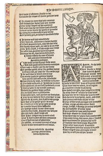 Chaucer, Geoffrey (c. 1343-1400) The Workes, a Substantial Fragment.                                                                             